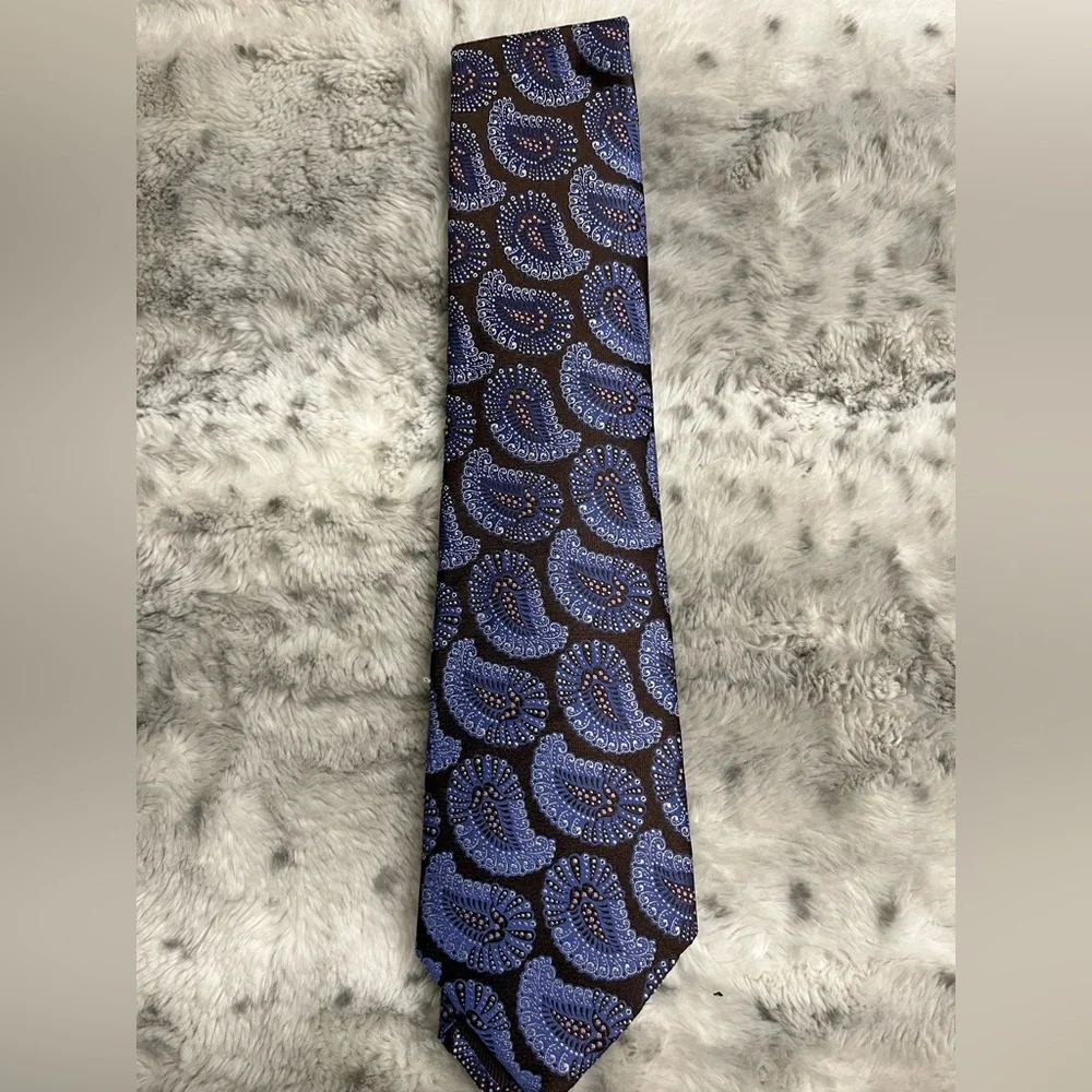 Ermenegildo ZEGNA Woven Paisley Silk Tie MSRP$240 Handmade in ITALY Great Gift!